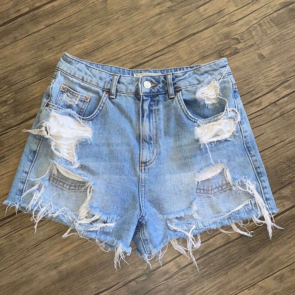 Topshop moto mom cutoff jeans shorts 6 10